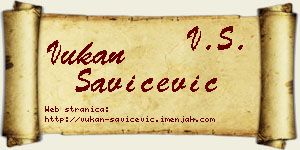 Vukan Savićević vizit kartica